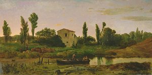 Landskap med båt, 1867